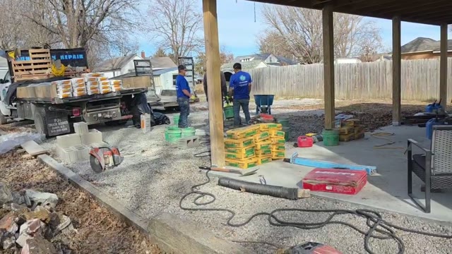 JLB Foundation Repair team performing structural foundation work including pier placement and stabilization